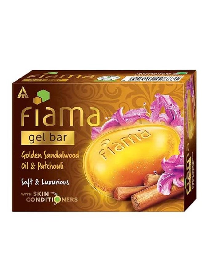 فياما صابون جل الاستحمام من فياما بزيت خشب الصندل الذهبي والباتشولي مع مرطبات لبشرة رطبة وناعمة وفاخرة، 125 غرام، لجميع أنواع البشرة - Image 1